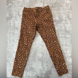Leopard cheetah print pixie pants career wear trousers work 8